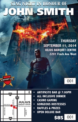 Dark Knight Batman Invite