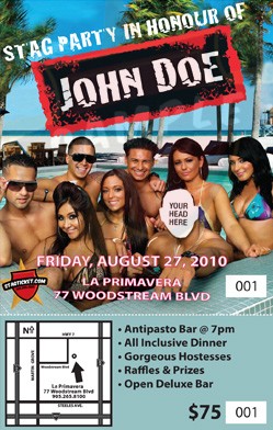 Jersey Shore Poster Stag Ticket