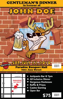 Buck and Beer Bachelor Party Invitations