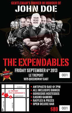 The Expendables Movie Ticket